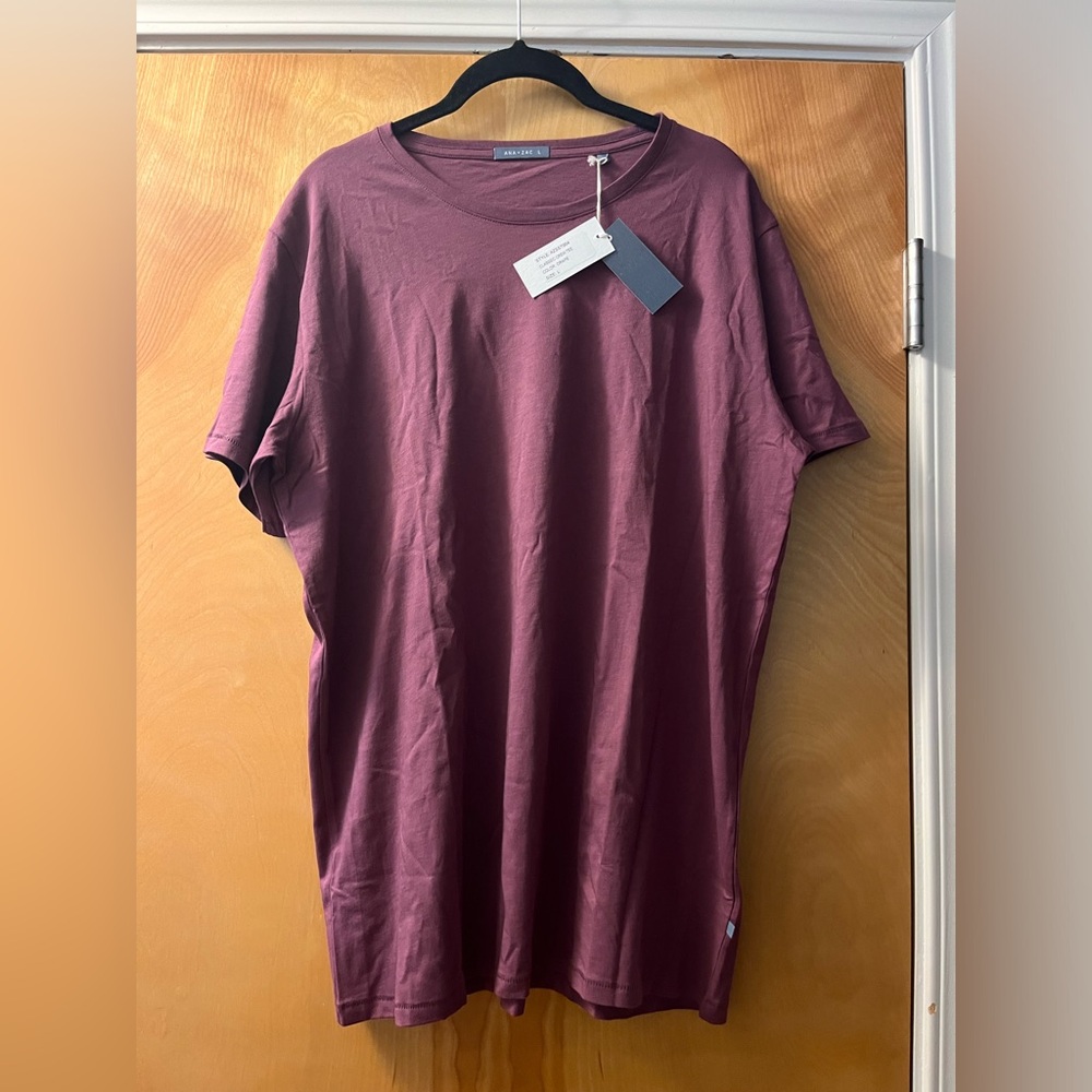 BNWT Ana + Zac class tee shirt in grape size L